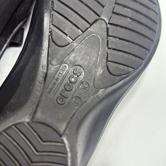 Crocs Juneau Black Loafer Lightweight Comfort Shoes Croclite S-305 Sz 10 - Picture 8 of 9